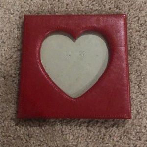 Red Leather Heart Picture Frame ❤️